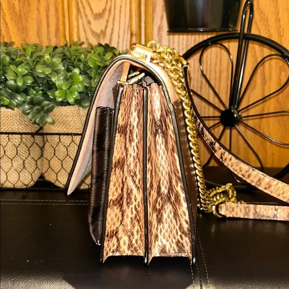 Coach Light Pink and Dark Brown Crossbody Bag - Picture 4 of 16